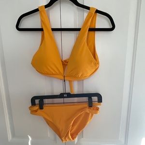 Becca orange two piece bikini set